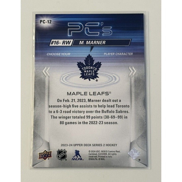 M. Marner 2023-24 Upper Deck Hockey Refractor PC-12 card NHL Maple Leafs