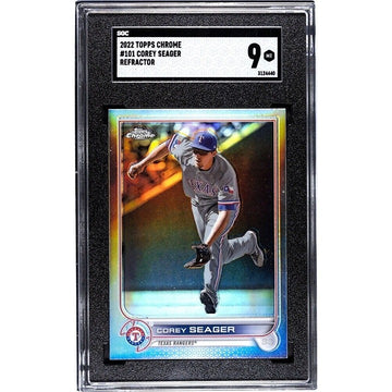 Corey Seager* 2022 Topps Chrome Refractor* MLB Texas Rangers Baseball #101 SGC 9