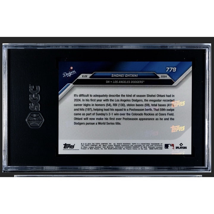 Shohei Ohtani 2024 Topps NOW LA Dodgers 59th stolen base collectible card SGC 10 Gem Mint