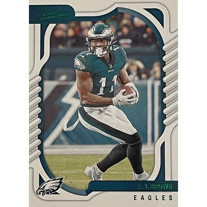 2022 Panini Absolute Green Parallel AJ Brown Card #80 - NFL Philadelphia Eagles