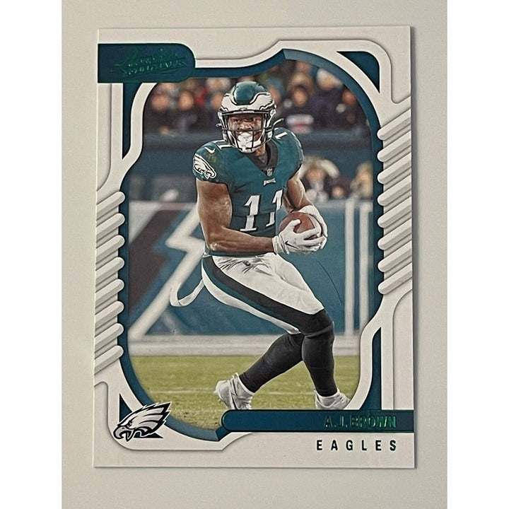 2022 Panini Absolute Green Parallel AJ Brown Philadelphia Eagles football card