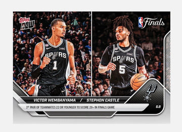 Victor Wembanyama Stephon Castle 2026 Topps NOW #334 Finals 8070 PR