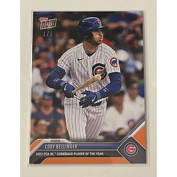 Cody Bellinger 1/5 2023 Topps Now MLB Players Choice Awards - Orange #PCA-4 Cubs