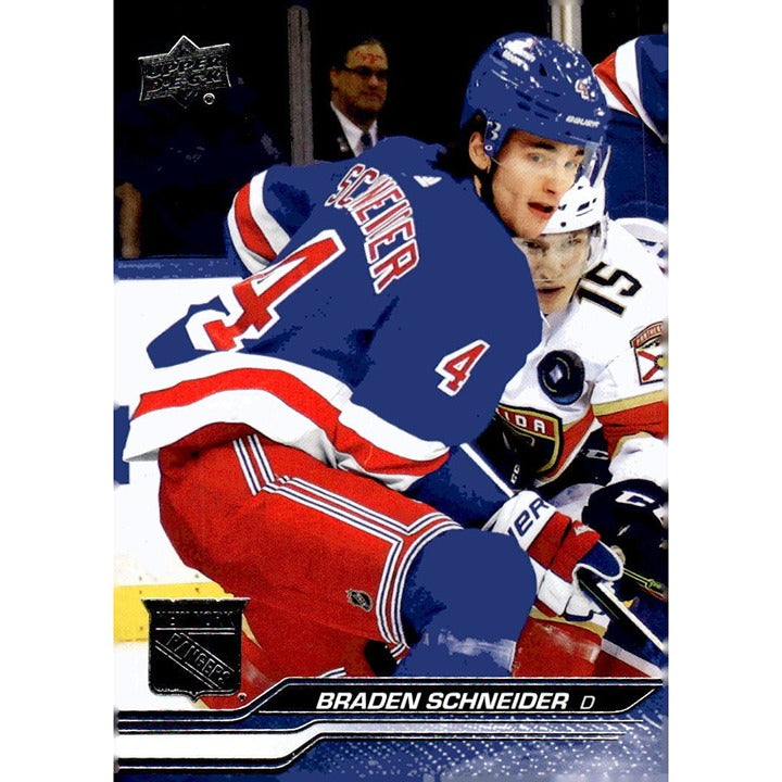2023-24 Upper Deck Braden Schneider NHL New York Rangers Hockey League Card #372