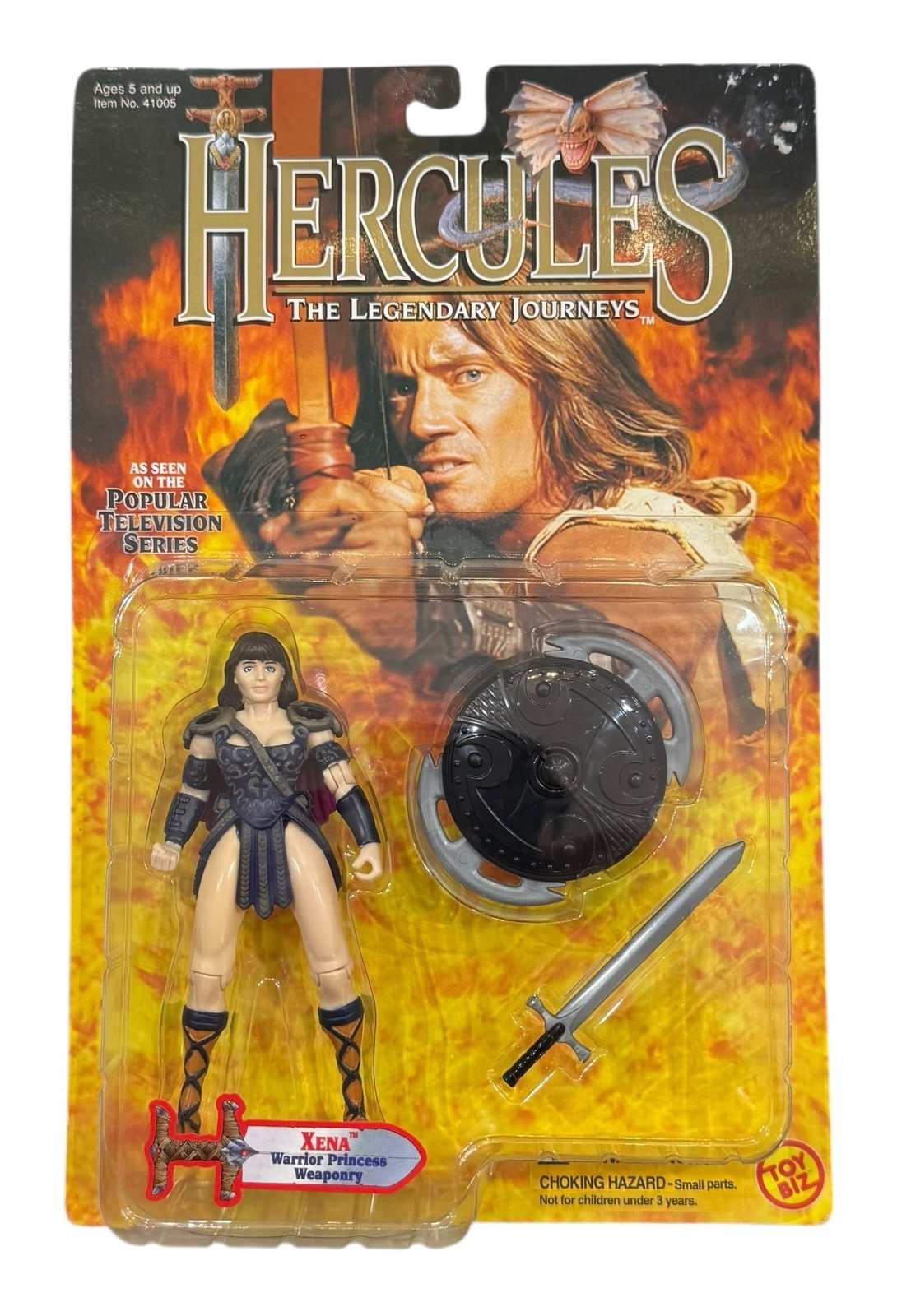 Toy Biz Xena Warrior Princess weaponry figure from Hercules Legendary Journeys vintage sealed collectible