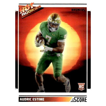 2024 NFL Score Football #12 Audric Estime Hot Rookies Denver Broncos - Near Mint