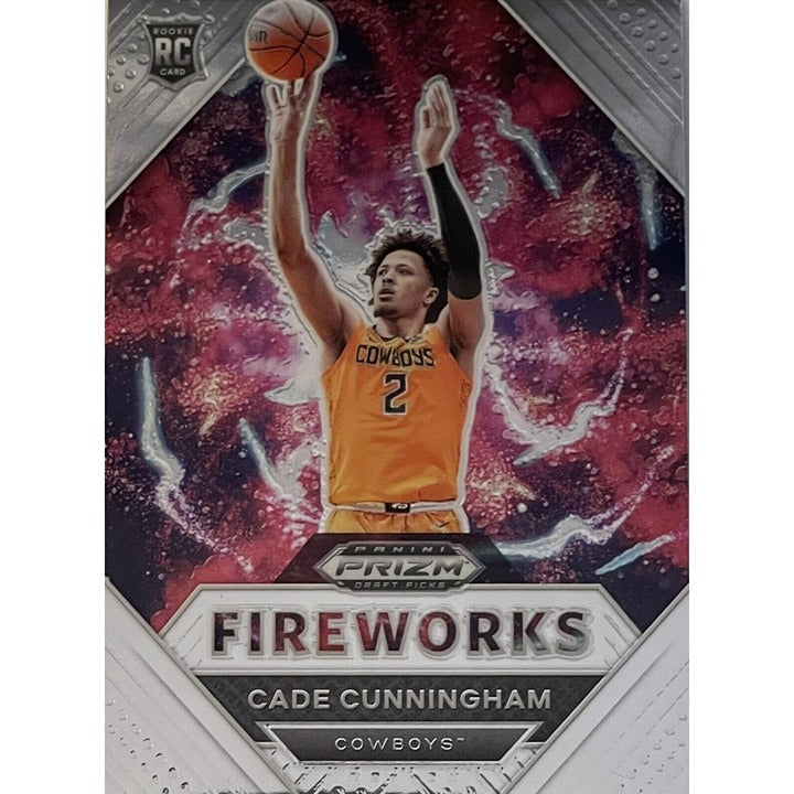 Cade Cunningham RC FIREWORKS ROOKIE 2021-22 PANINI PRIZM DRAFT PICKS NBA Pistons
