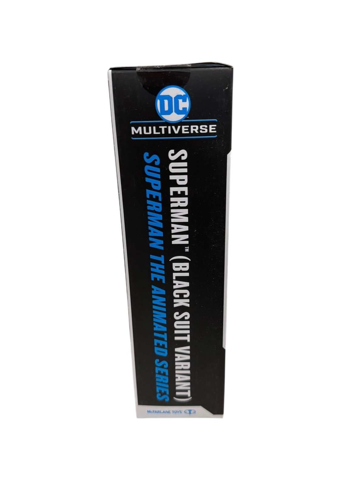 McFarlane DC Multiverse Superman Black Suit Variant 7-inch figure packaging side view