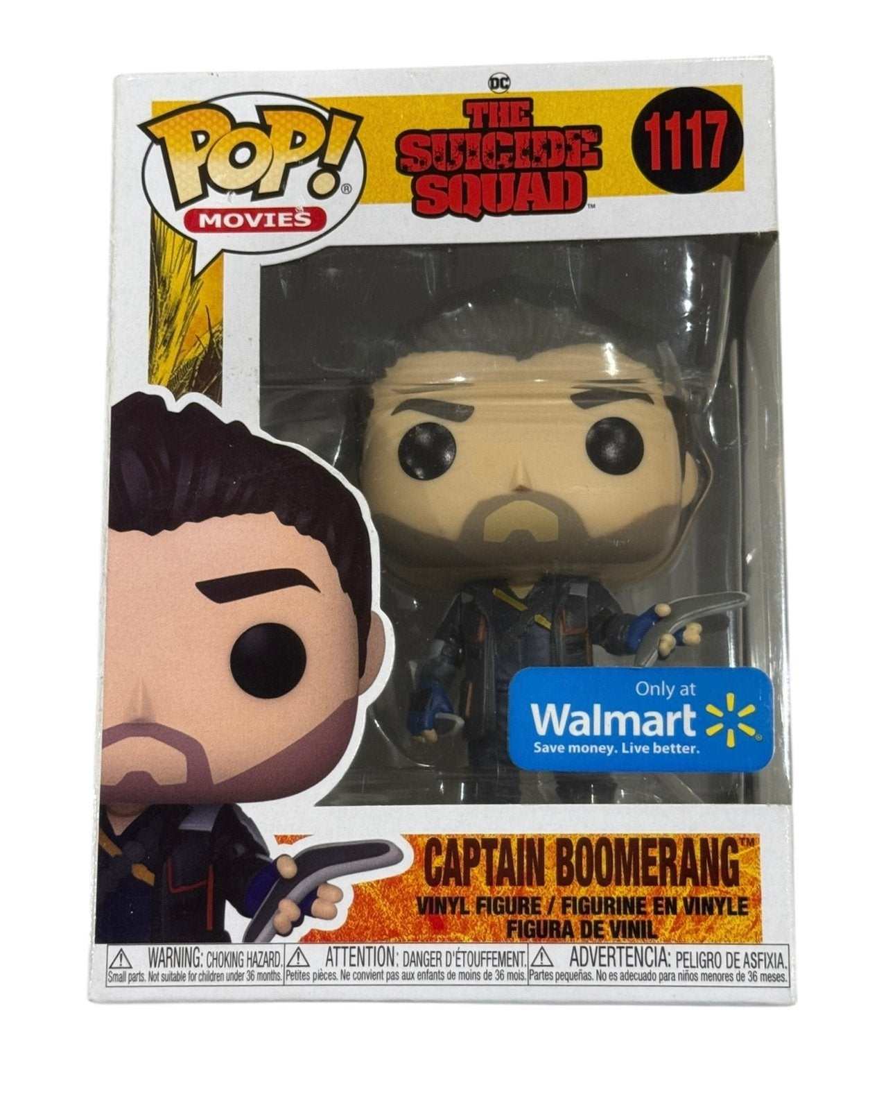 Funko Pop Movies Captain Boomerang #1117 Walmart exclusive vinyl figure from The Suicide Squad