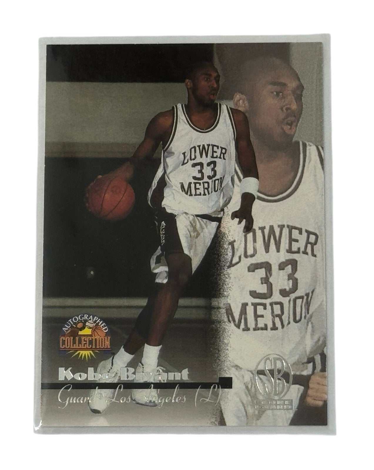 1996 Score Board Kobe Bryant Lower Merion High School rookie card with printed autograph