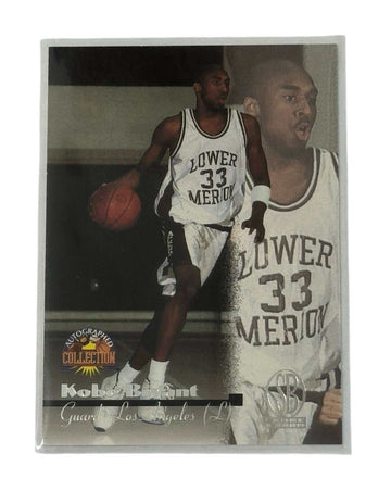1996 Score Board Kobe Bryant Lower Merion High School rookie card with printed autograph