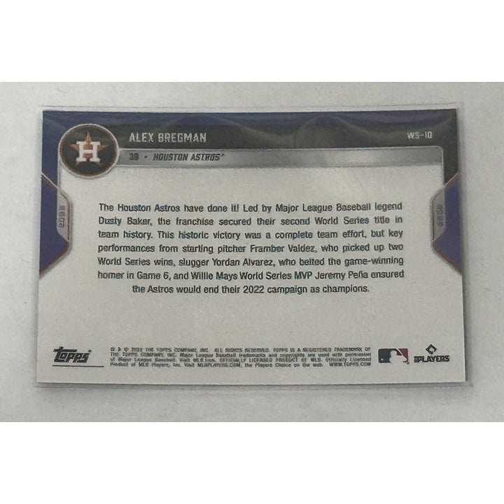 2022 Topps Now Alex Bregman Houston Astros World Series Champions baseball card