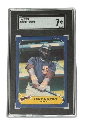 Tony Gwynn 1986 Fleer MLB San Diego Padres vintage baseball card SGC 7 near mint
