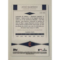 JOSE RAMIREZ 18/99 2022 Topps X Wander Franco Leyendas de Beisbol baseball card Guardians back view
