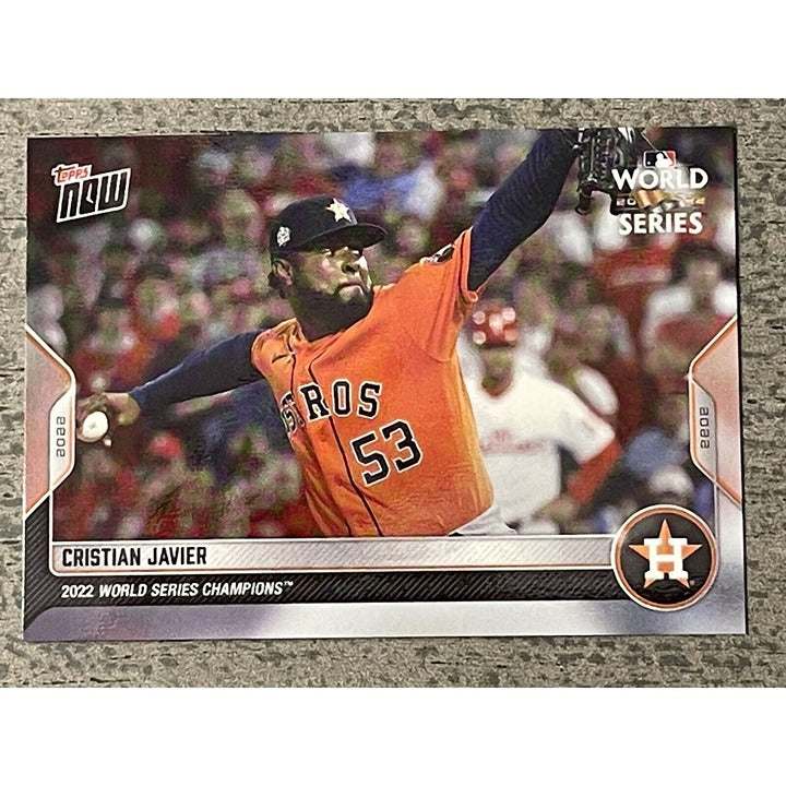 2022 Topps Now Christian Javier MLB World Series Champions baseball card WS-6