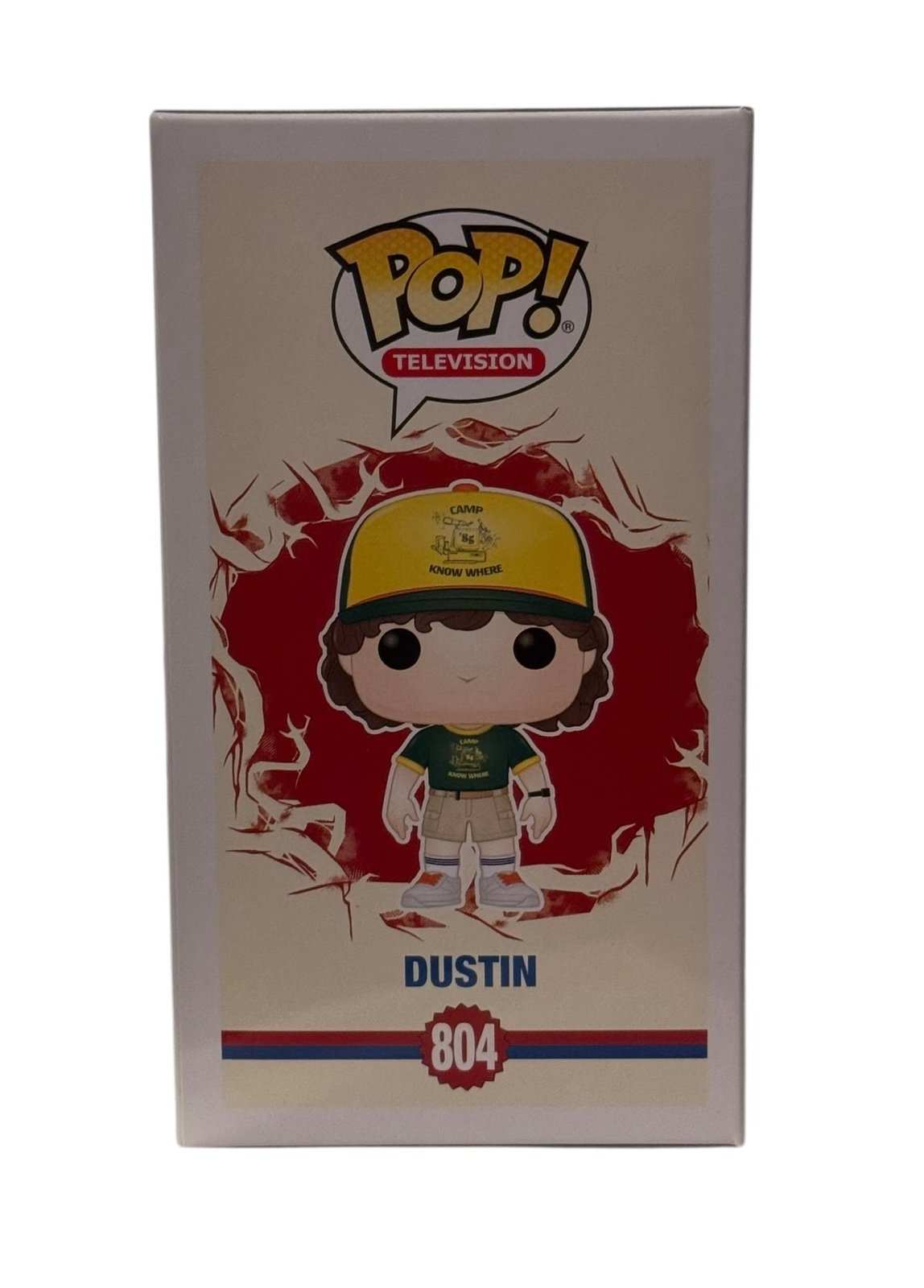 Funko Pop Stranger Things Dustin 804 Camp Know Where vinyl figure in sealed box