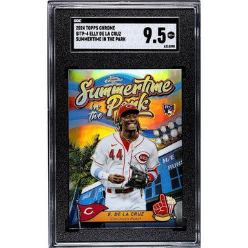 ELLY DE LA CRUZ RC 2024 Topps Chrome SUMMERTIME IN PARK MLB Reds #SIPT-4 SGC 9.5