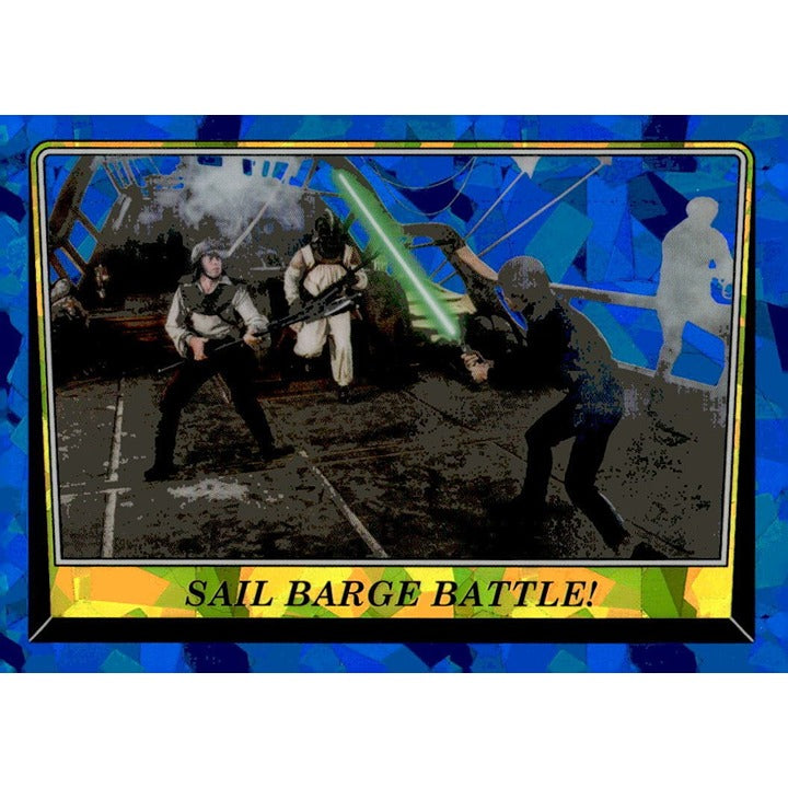 2023 ROTJ Blue Chrome Sapphire Sail Barge Battle Card 66 - Star Wars Collectible