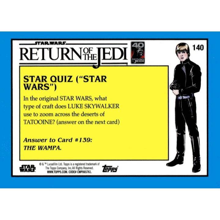 ROTJ Chrome 2023 ROTJ Blue Chrome Sapphire Sail Barge Battle Card 66 - Star Wars Collectible