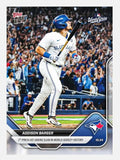 2025 Topps Now Addison Barger Blue Jays 1st MLB World Series pinch-hit grand slam card
