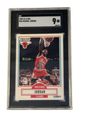 1990-91 Fleer Michael Jordan #26 SGC 9 Mint vintage basketball card with iconic dunk in protective slab