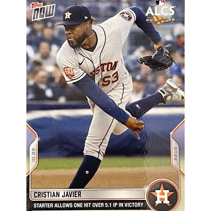 Cristian Javier* - 2022 MLB TOPPS NOW Card #1121 Houston Astros - ALCS Playoffs*