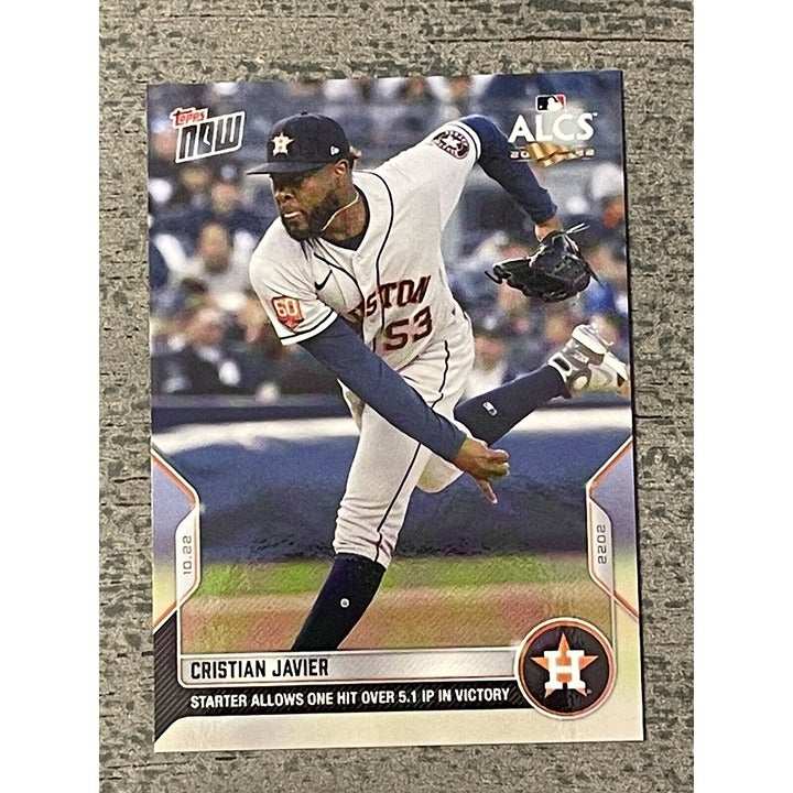 Cristian Javier 2022 MLB Topps Now Houston Astros ALCS Playoffs pitching card