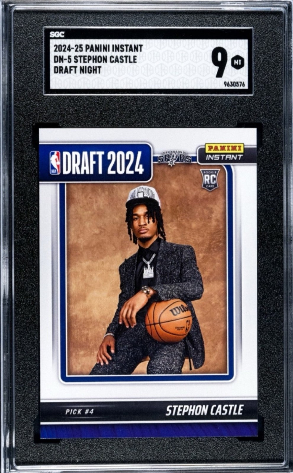 1/497* 2024-25 Stephon Castle RC Panini Instant Rookie Draft Night #DN-5 - SGC 9
