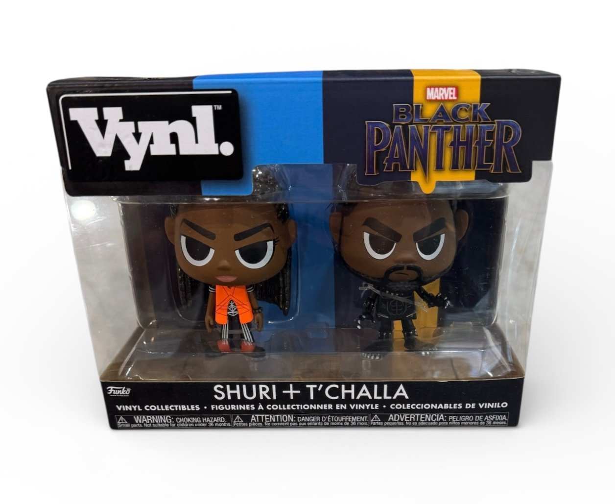 Funko Vynl Marvel Black Panther Shuri and T’Challa vinyl figures 2 pack in original packaging
