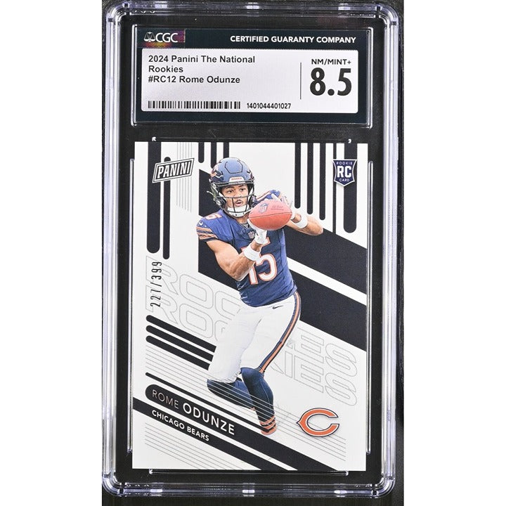 2024 The National Panini Instant Rome Odunze RC NFL Bears #RC12 GRADED - CGC 8.5