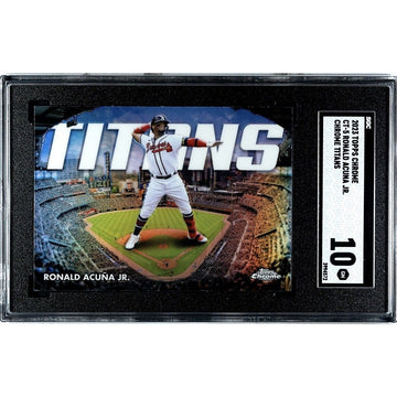 2023 Topps Chrome Ronald Acuna Jr Chrome Titans #CT-5 MLB ATL Braves MVP SGC 10