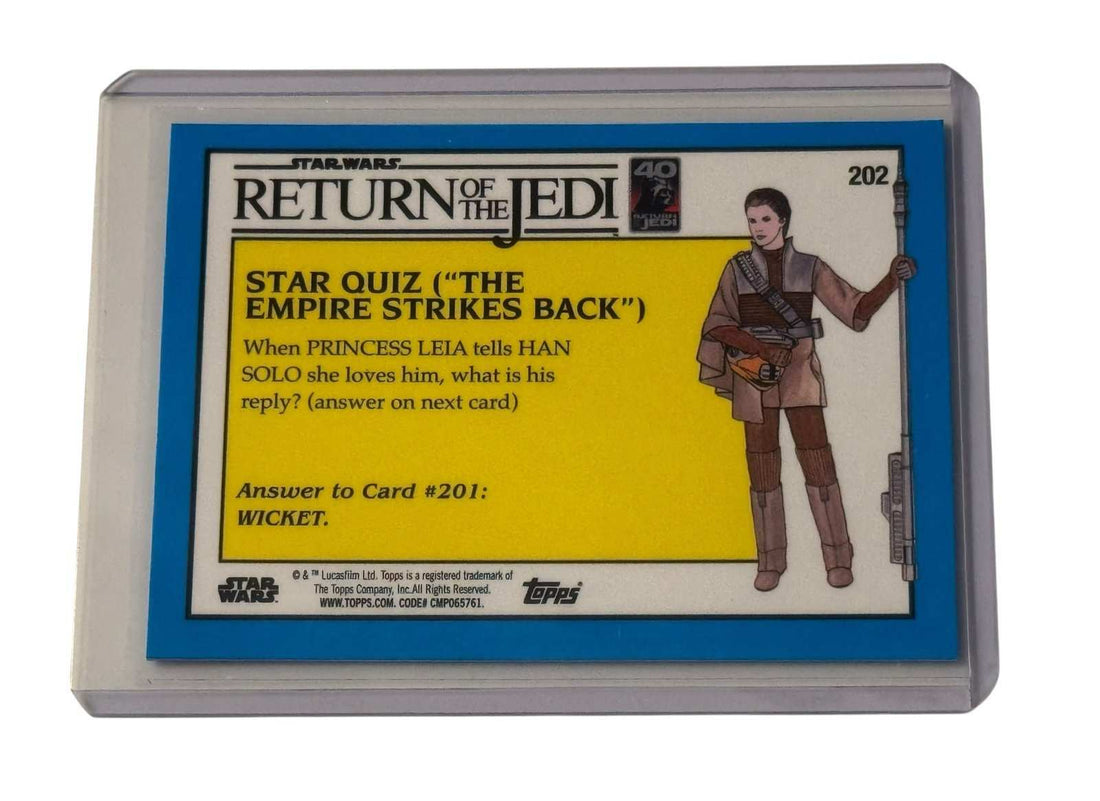 Star Wars Return of the Jedi Luke Skywalker Blue Cracked Ice collectible card
