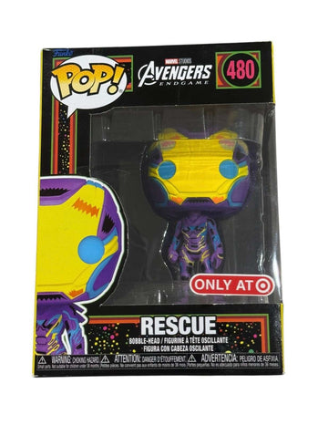 Funko Pop Avengers Endgame Rescue #480 Target Exclusive vinyl figure in multicolor Rescue armor packaging