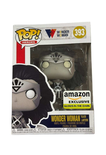 Funko Pop Wonder Woman Black Lantern #393 GITD Amazon Exclusive vinyl figure in packaging