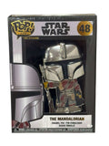 Funko Pop Pin Star Wars The Mandalorian 48 chrome enamel collectible badge in packaging