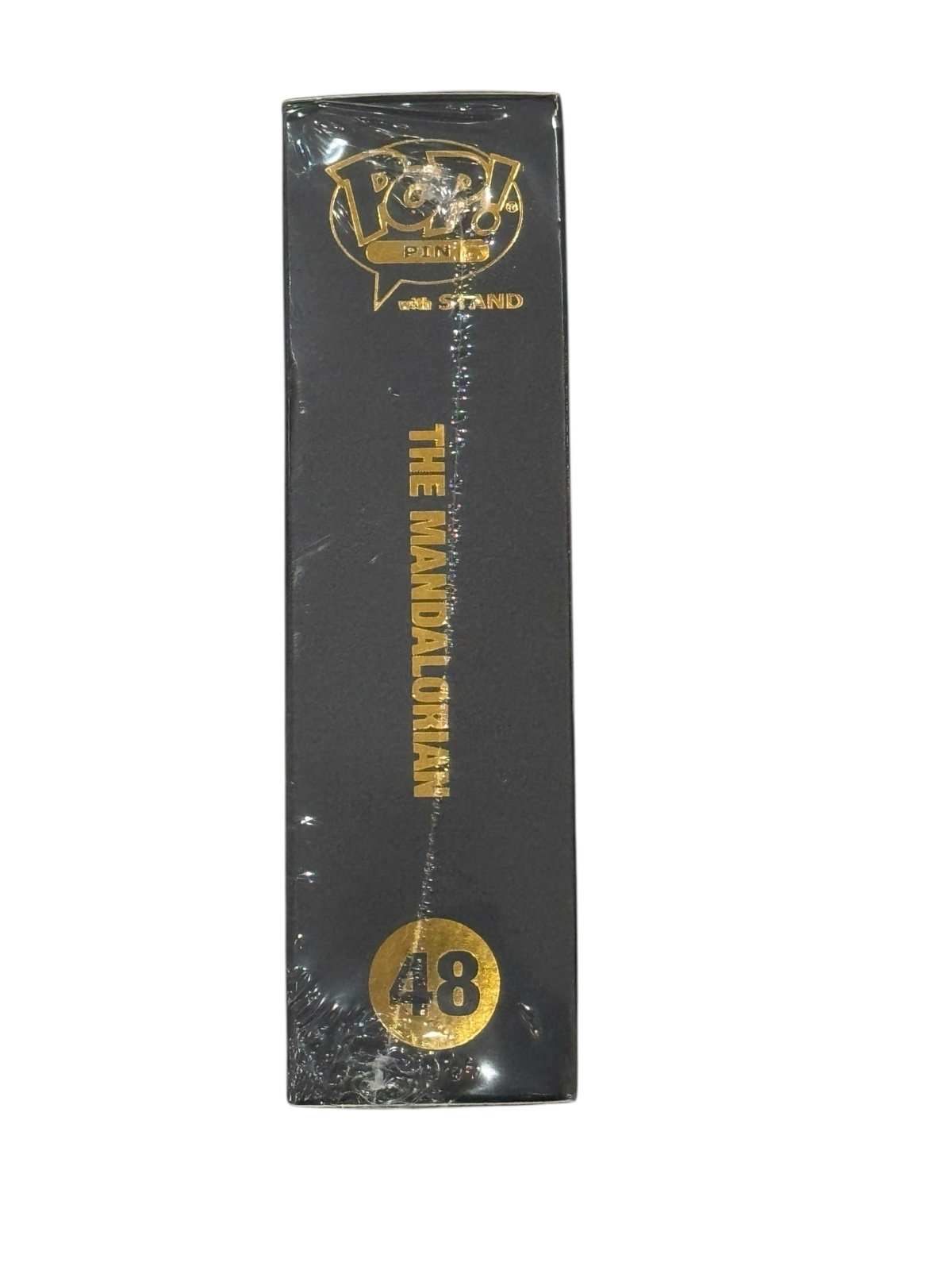Funko Pop Pin Star Wars The Mandalorian 48 with chrome enamel collectible design in packaging