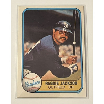 1981 Fleer Reggie Jackson MLB New York Yankees With Bat - Baseball Card #79 HOF*