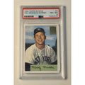1996 Topps Mickey Mantle reprint baseball card graded PSA 8 in protective case
