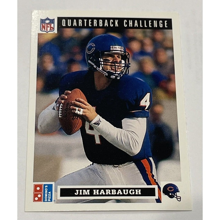 Jim Harbaugh 1991 Quarterbacks Challenge Dominoes NFL Bears football card