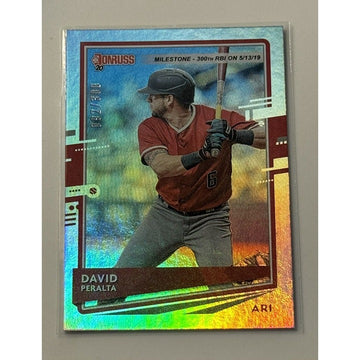 92/300* David Peralta 2020 Donruss Holo Refractor #187 - MLB Padres Diamondbacks