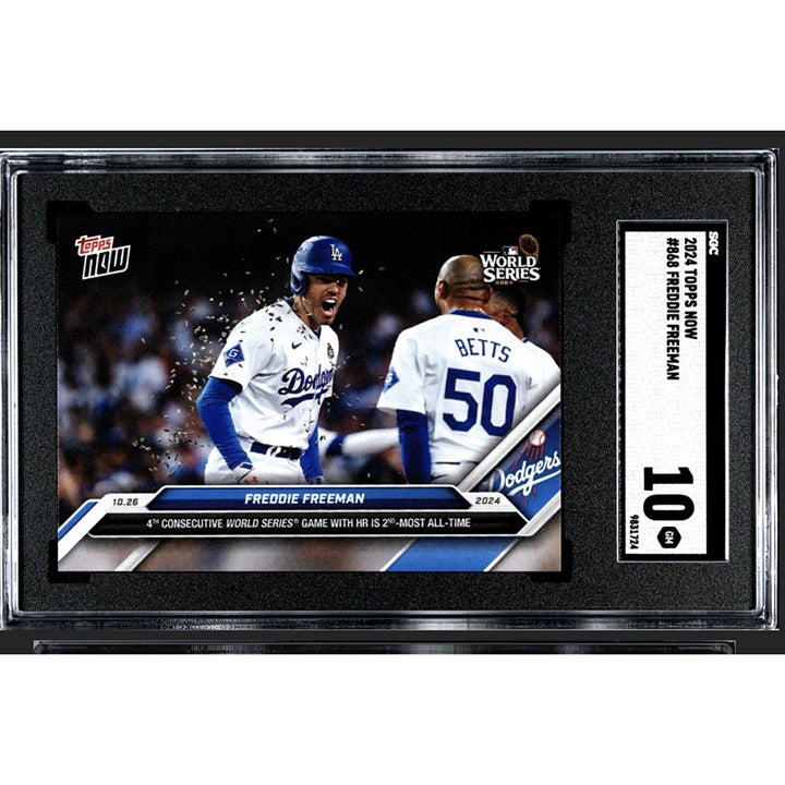 2 STARS! Freddie Freeman/Betts World Series HRs 2024 MLB Topps NOW #868 SGC 9.5*