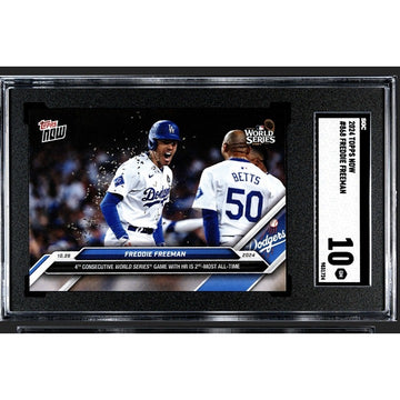 2 STARS! Freddie Freeman/Betts World Series HRs 2024 MLB Topps NOW #868 SGC 9.5*