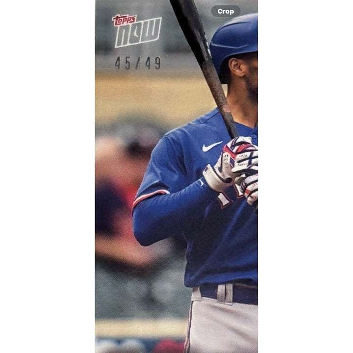 2023 Topps NOW Marcus Semien Texas Rangers baseball card 45/49 limited edition