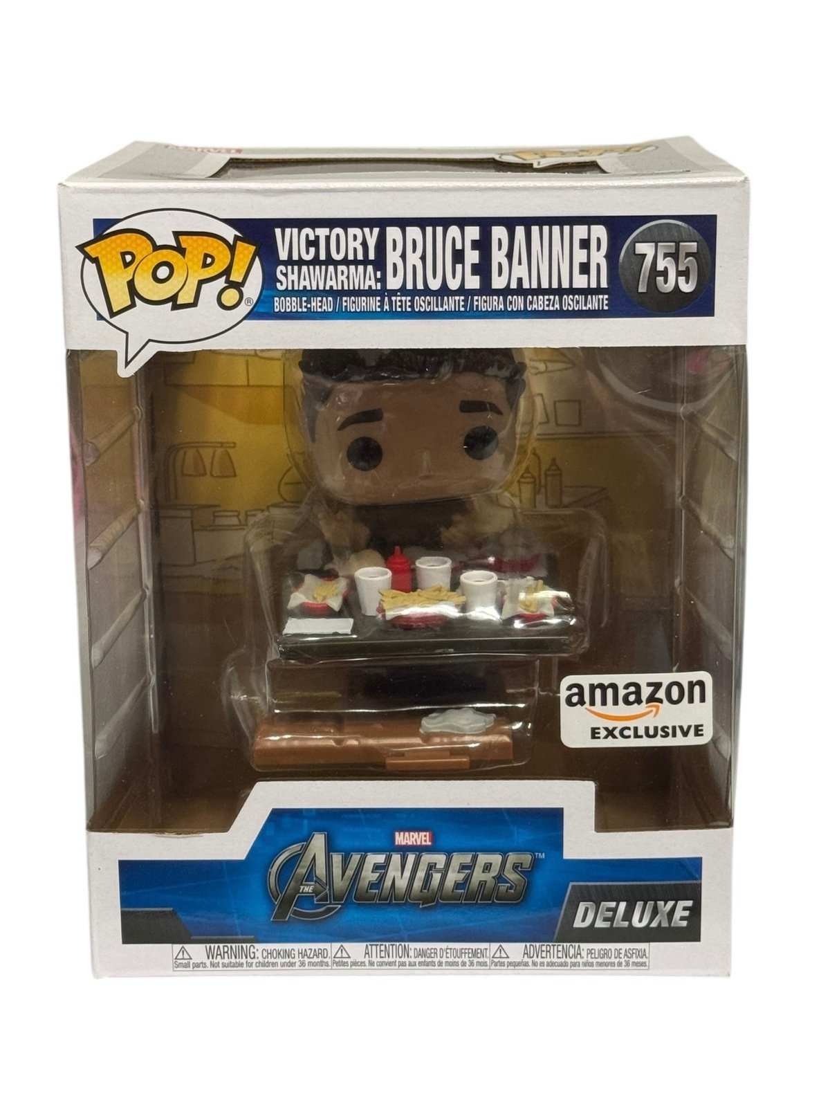 Funko Pop Avengers Victory Shawarma Bruce Banner collectible figure Amazon exclusive deluxe edition