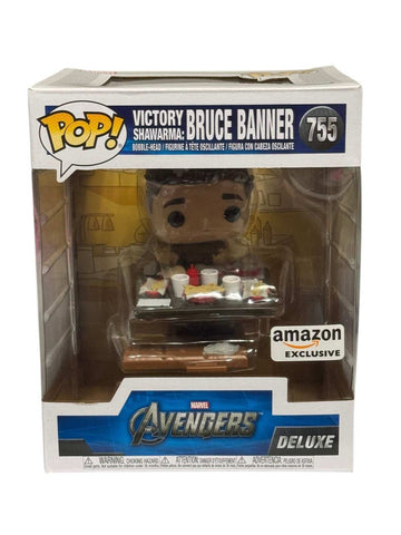 Funko Pop Avengers Victory Shawarma Bruce Banner collectible figure Amazon exclusive deluxe edition