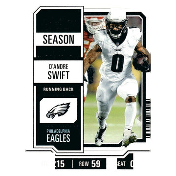 2023 Panini Contenders Card #78 D'Andre Swift* Season Ticket Retail - NFL Eagles