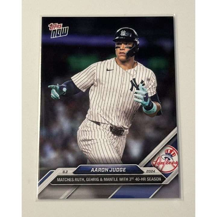 Aaron Judge MLB NY Yankees 2024 Topps Now Card - Matches Ruth Gehrig Mantle #504