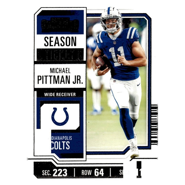 2023 Panini Contenders #44 - Michael Pittman Jr. Game Ticket Red - NFL Ind Colts