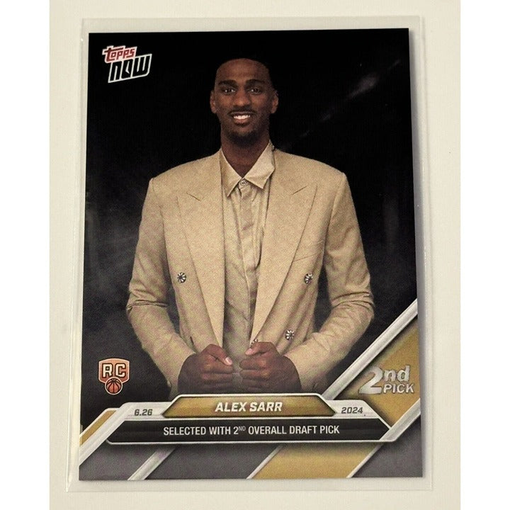 Alex Sarr RC* - 2024 TOPPS NOW NBA Wizards Rookie Draft Night Card D-2 - IN HAND