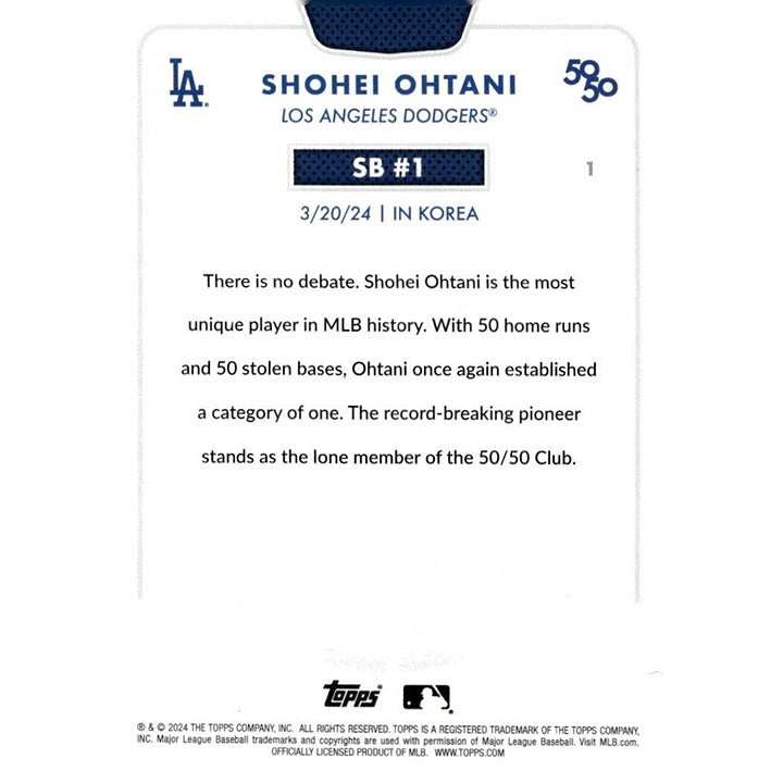 2024 TOPPS NOW 5050 LIMITIED EDITION Shohei Ohtani LA Dodgers baseball card